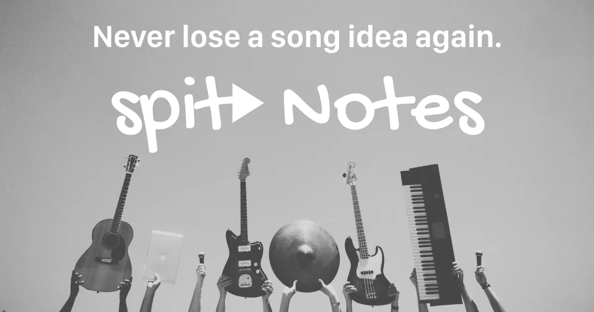 Spit Notes — lyrics and audio in the same note, with one-tap recording from the Control Center widget on the lock screen.
